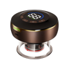 RelaxRiser™ SmartTherm by AcheFly – a sleek, black and bronze 4-in-1 cupping and Gua Sha massager with a digital display, control buttons, and a transparent suction base designed for massage, heat therapy, and muscle recovery