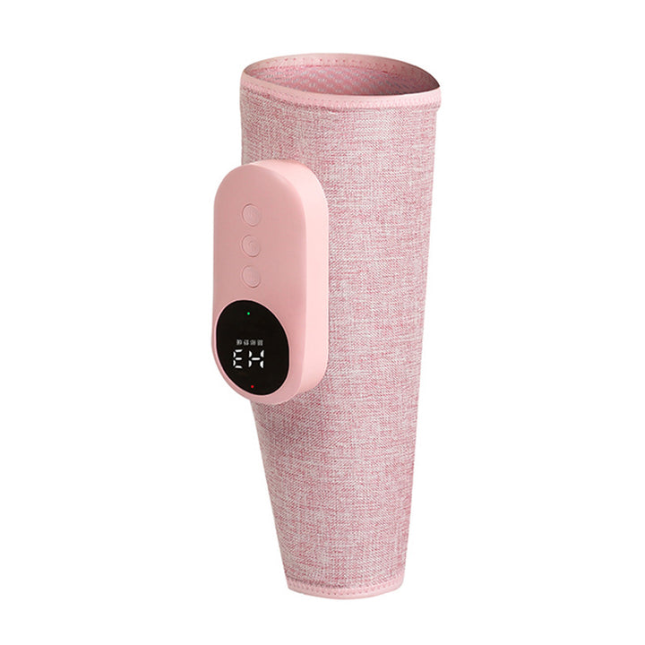 Pink fabric cup with a digital display on a white background
