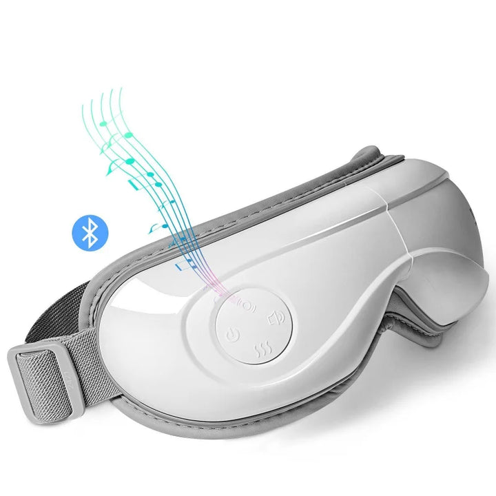 Smart Bluetooth eye massager with heat and music therapy for eye strain relief, dark circles, and relaxation
