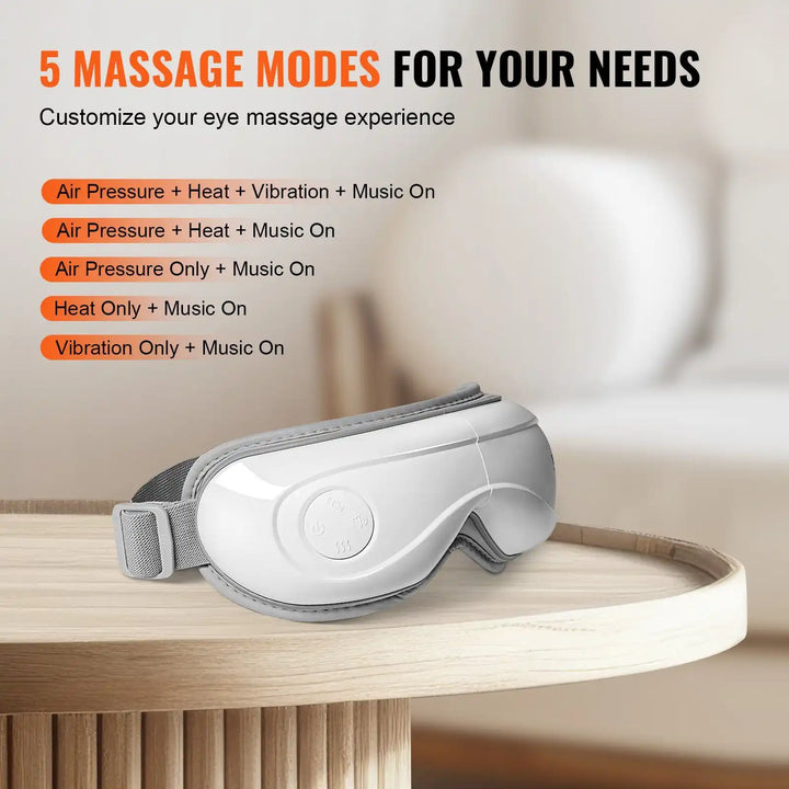 RelaxRiser™ DreamEyes Pro eye massager with 5 customizable modes including air pressure, heat, vibration, and Bluetooth music therapy